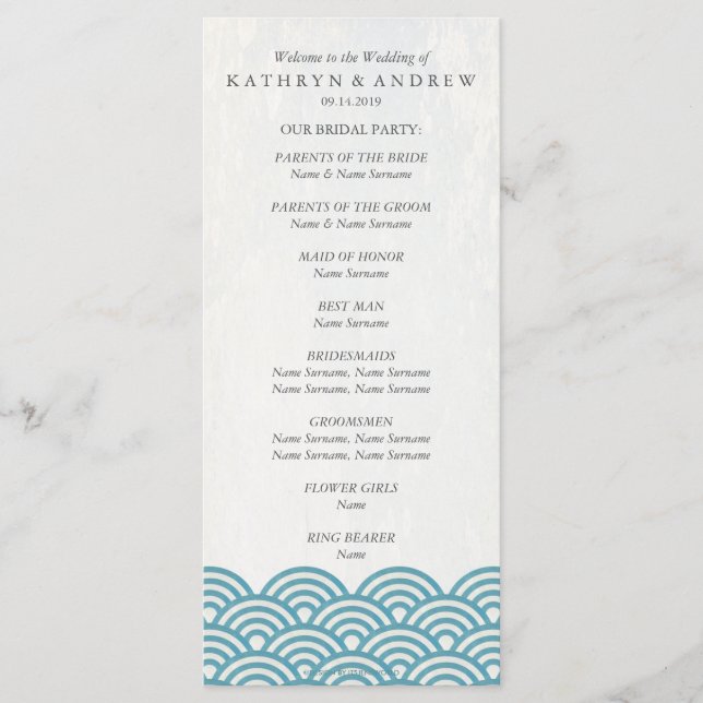 Programme des vagues de Seigaiha japonais/Ordre de (Devant)