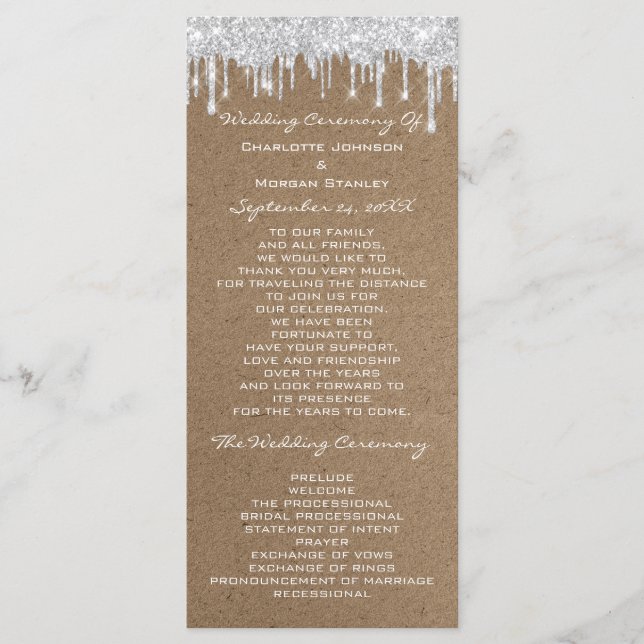 Programme d'événement Silver Grey Drives Formal Kr (Devant)