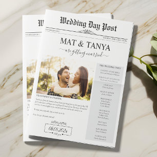 Programme d'infographie Mariage de journaux