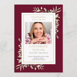 Programme d'Ordre de service commémoratif des funé