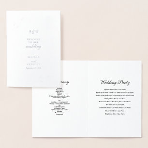 Programme d'ordre de service du Mariage d'huile d'