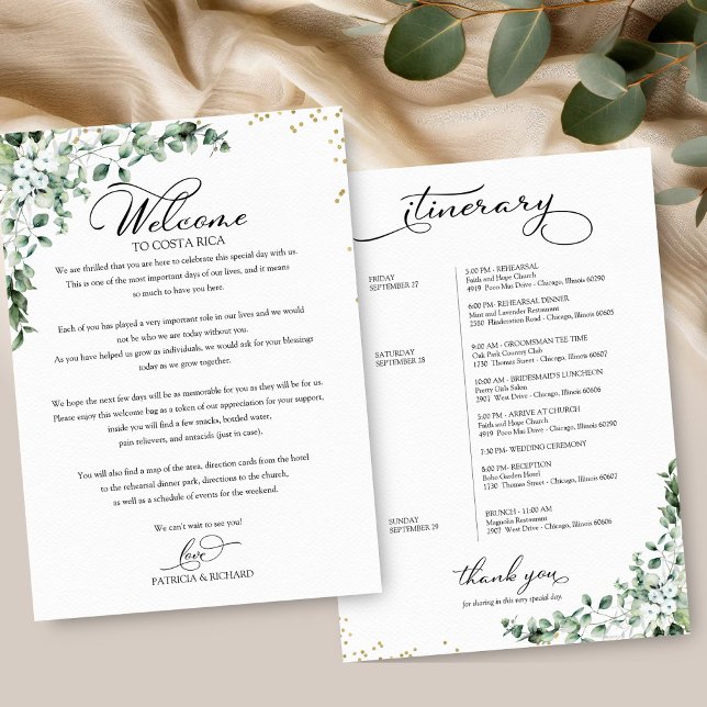 Programme du Mariage de Weekend pour les Invités V (Créateur téléchargé)