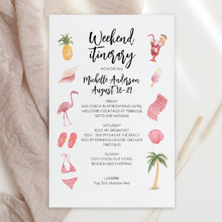 Programme du week-end d'anniversaire aquarelle pla