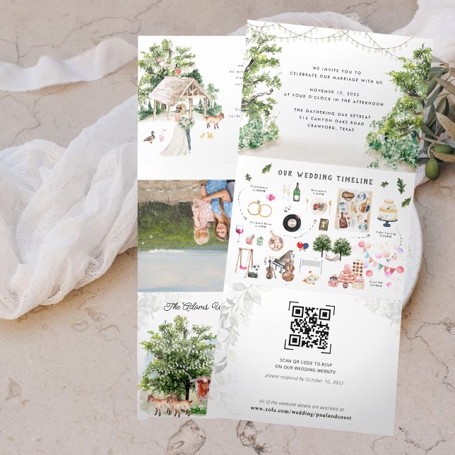 Programme du week-end de mariage | Gathering Oaks  (Créateur téléchargé)