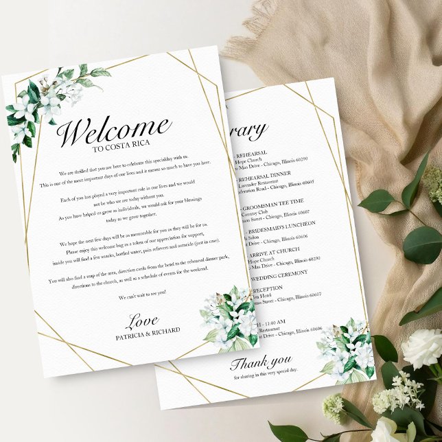 Programme du week-end de mariage géométrique et ve (Créateur téléchargé)