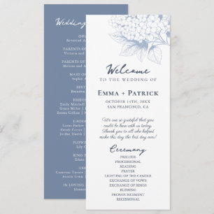 Programme Dusty Blue Hydrangea Floral Mariage