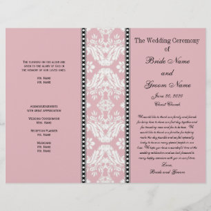 Programme Dusty Rose White Mariage damassé