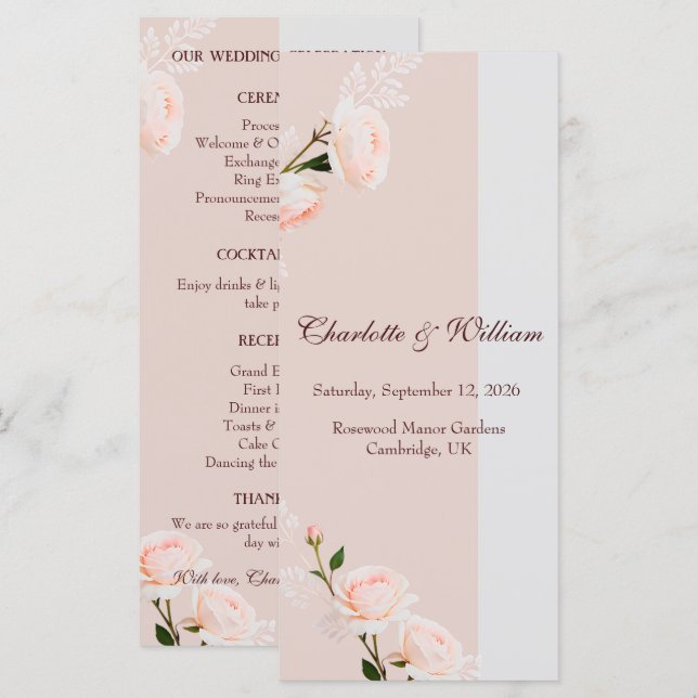 Programme Effets doux violet et gris avec fleurs (Devant / Derrière)