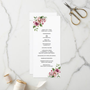 Programme Élégant bouquet de roses roses à l'aquarelle pour