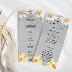 Programme Élégant Daisy   Gray Mariage de la fête nuptiale p