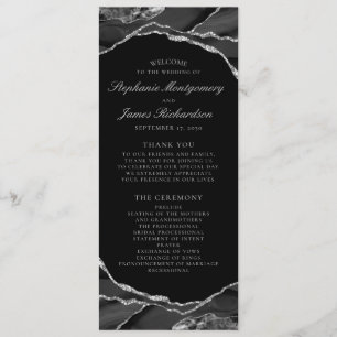 Programme Élégant Mariage d'âge noir à huile d'argent