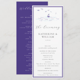 Programme Elégant Mariage de cadre marine des vagues nautiqu