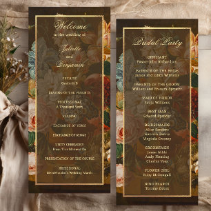 Programme Élégant Mariage Fleuriste Beaux-Arts