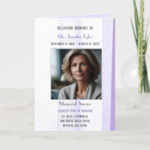 Élégant Purple Obitural Service de deuil