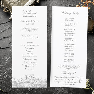 Programme Élégant Rococo Floral Français