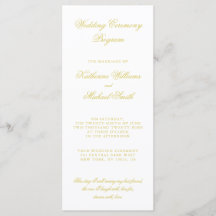 Elegant Script Island Citrus Wedding Programs