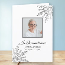 Élégant Snowflakes d'hiver Service funéraire plié