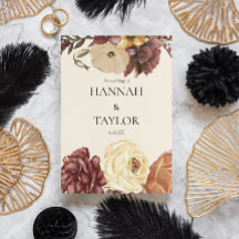 Élégante Automne Automne Floral Mariage Cérémonie