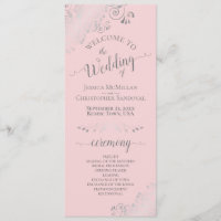 Elégante boucles d'argent rose et gris Mariage