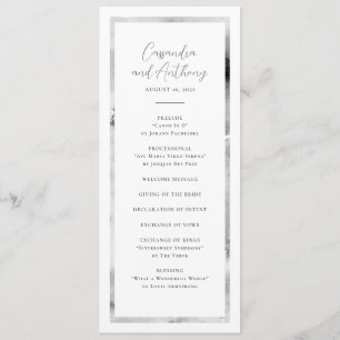 Programme Elégante Mariage en marbre noir et blanc