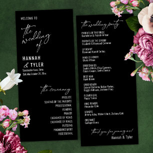 Programme Élégante Typographie contemporaine simple Noir