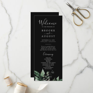 Programme Émeraude   Black Wedding Program