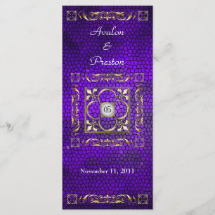Programme Empereur Violet Vitrail de mariage en ve
