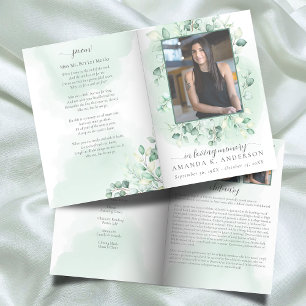 Programme En Mémoire Amoureuse Eucalyptus Vert Bi-Fold