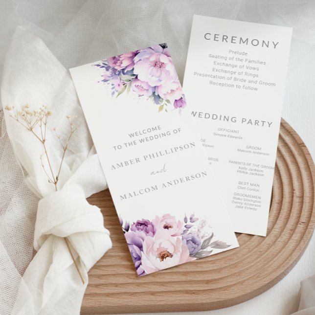 Programme Enchanted Lavender Haze Floral Wedding (Créateur téléchargé)