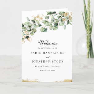 Programme Eucalyptus Rustic Gold Elegant Mariage botanique