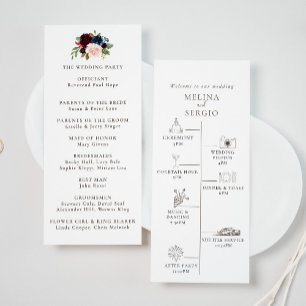 Programme Fancy Classic Flowers Mariage de chronologie