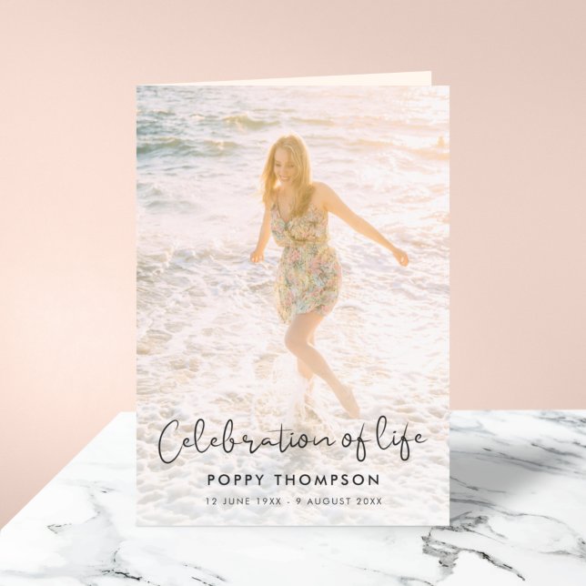 Programme Fête de la vie élégante Ordre de service Funéraill (Créateur téléchargé)