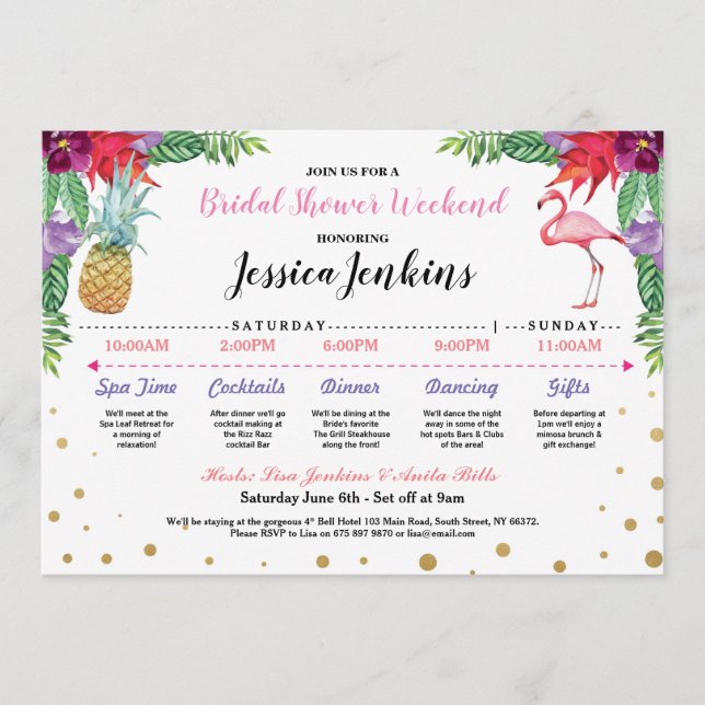 Programme Fête des mariées Itinéraire Aloha Flamant rose ana (Devant)