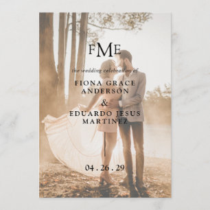 Programme Fiona Photo Gras Monogramme Mariage Moderne