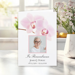 Programme Fleur d'orchidée rose sur le service funéraire bla