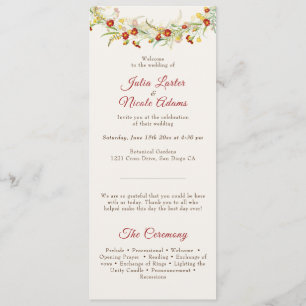 Programme Fleur sauvage Jaune Marigold Mariage de feuillage