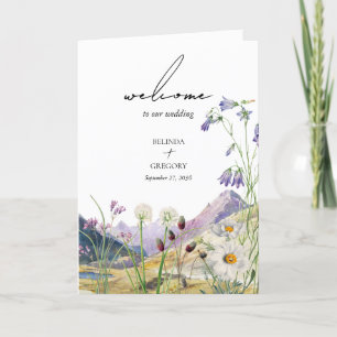 Programme Fleur sauvage Mountain Mariage Ordre de service