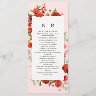 Programme Fleur sauvage Pink Monogram Mariage