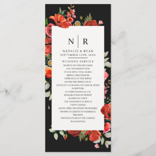 Programme Fleur sauvage  Poppies Dark Monogram Mariage