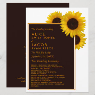 Programme Fleurs de soleil rustiques - Mariage floral