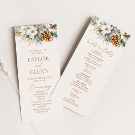 Programme Fleurs florales hivernales Pine Tree Cone Mariage