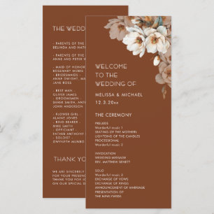 Programme Fleurs Neutres Artistiques Mariage Terracotta