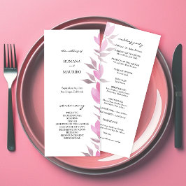 Programme Fleurs roses rustiques Aquarelle peinte à la main