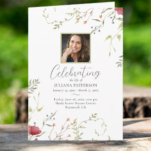 Programme Fleurs sauvages Botaniques Ordre de service Funéra