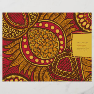 Programme Floral Ankara Rouge or Africain Couvertu