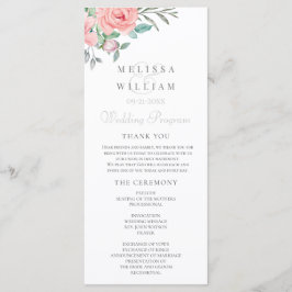 Programme Floral Aquarelle Blush Mariage