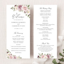 Floral Mauve Blush Green Élégant Mariage Script