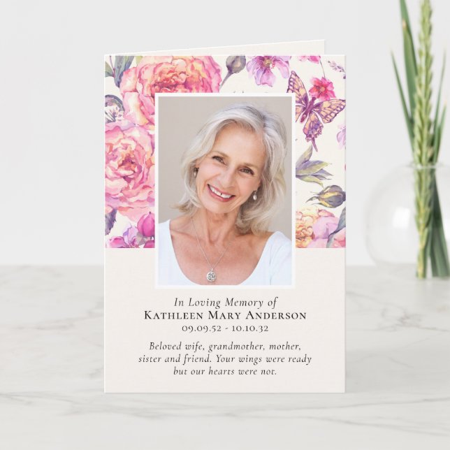 Programme Floral Peonies Photos Dossiers funéraires (Devant)