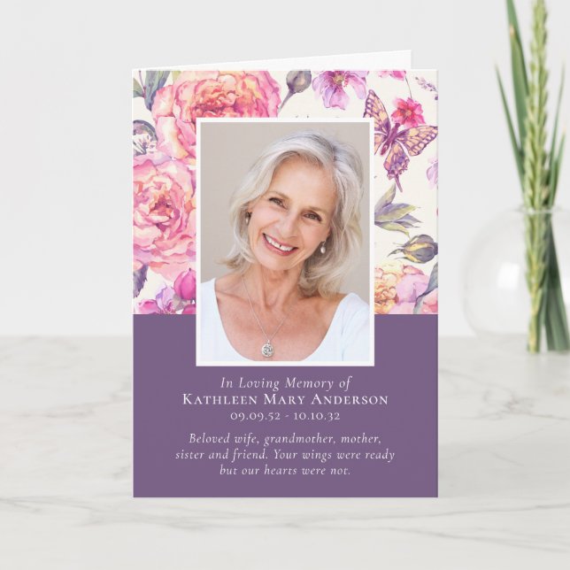 Programme Floral Peonies Photos Dossiers funéraires (Devant)