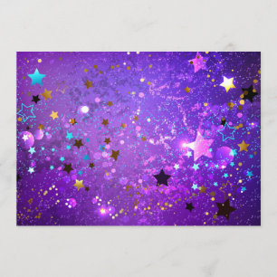Programme Fond en feuille de papier violet avec des étoiles